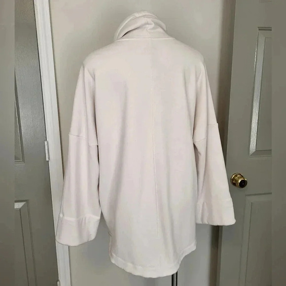 Athleta Very Soft Cozy Karma Funnel Neck Kangaroo Pockets White Sweatshirt(XL) - Picture 7 of 11